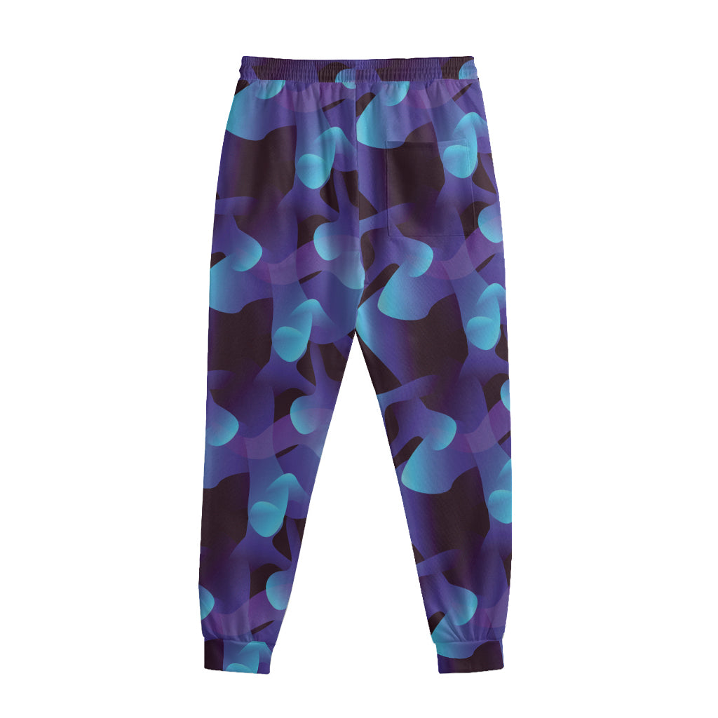 Blue Abstract Spirit Print Sweatpants