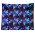 Blue Abstract Spirit Print Tapestry