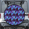 Blue Abstract Spirit Print Tire Cover
