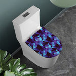 Blue Abstract Spirit Print Toilet Lid Cover