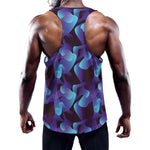 Blue Abstract Spirit Print Training Tank Top