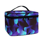 Blue Abstract Spirit Print Travel Makeup Bag