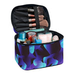Blue Abstract Spirit Print Travel Makeup Bag