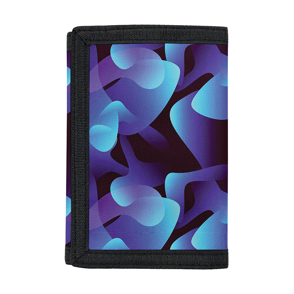 Blue Abstract Spirit Print Trifold Wallet