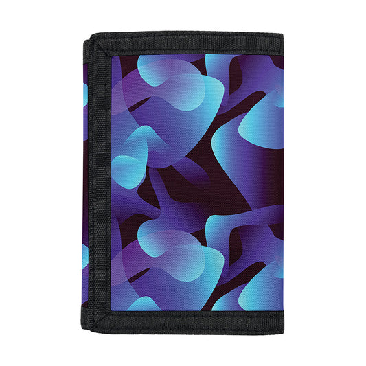 Blue Abstract Spirit Print Trifold Wallet