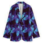 Blue Abstract Spirit Print Women's Blazer