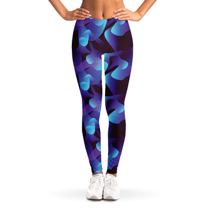 Blue Abstract Spirit Print Women's Leggings