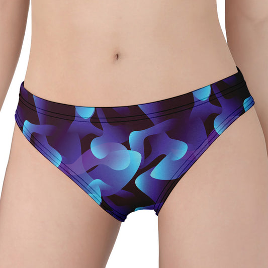 Blue Abstract Spirit Print Women's Panties