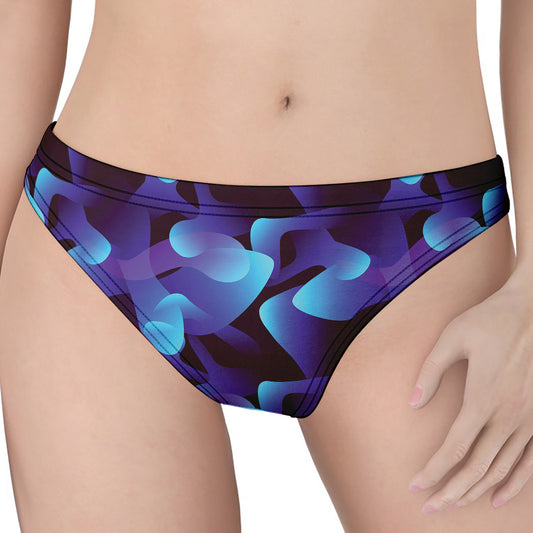 Blue Abstract Spirit Print Women's Thong