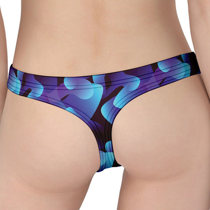 Blue Abstract Spirit Print Women's Thong