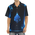 Blue Ace Card Print Aloha Shirt