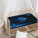 Blue Ace Card Print Baby Crib Sheet