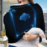 Blue Ace Card Print Baby Seat Cover