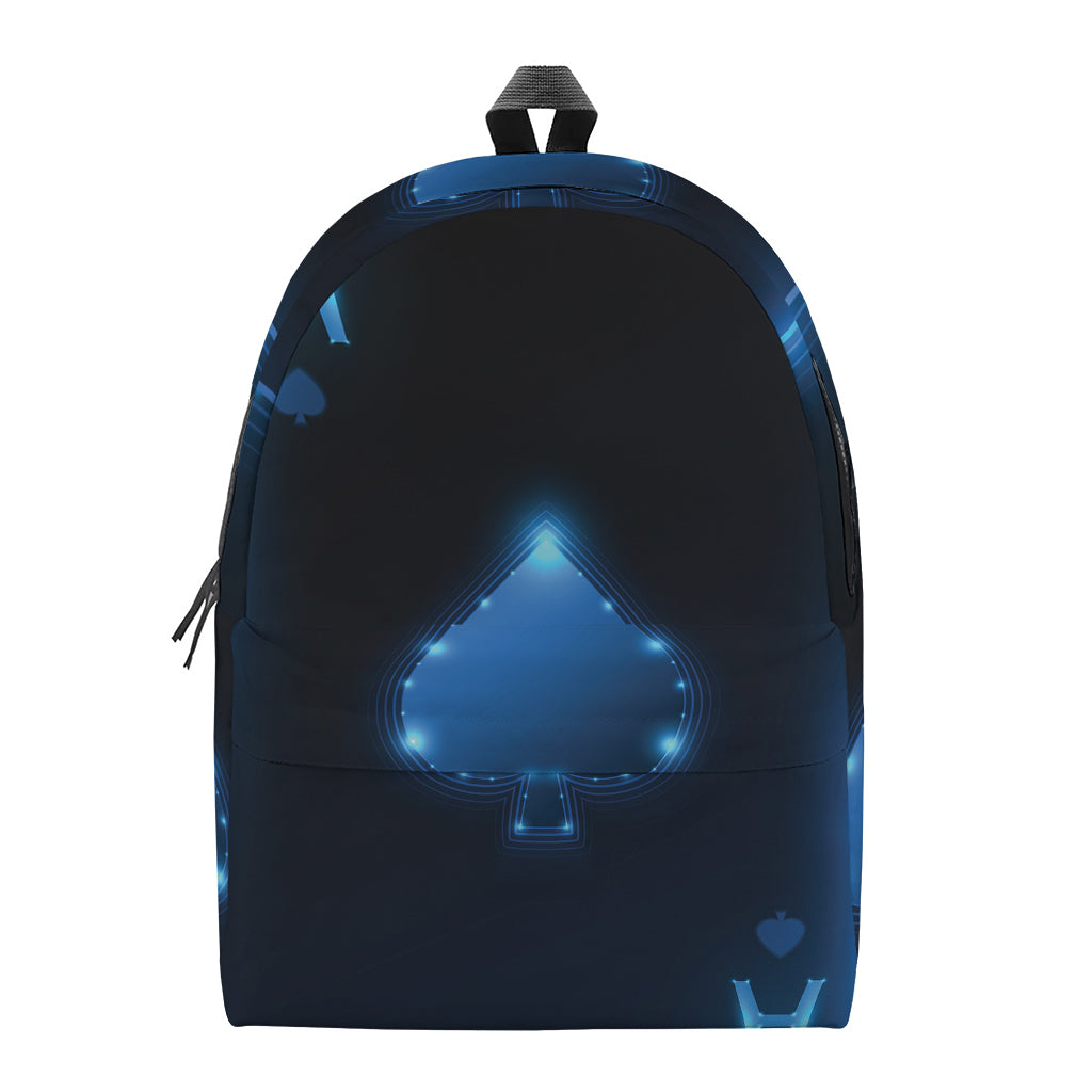 Blue Ace Card Print Backpack