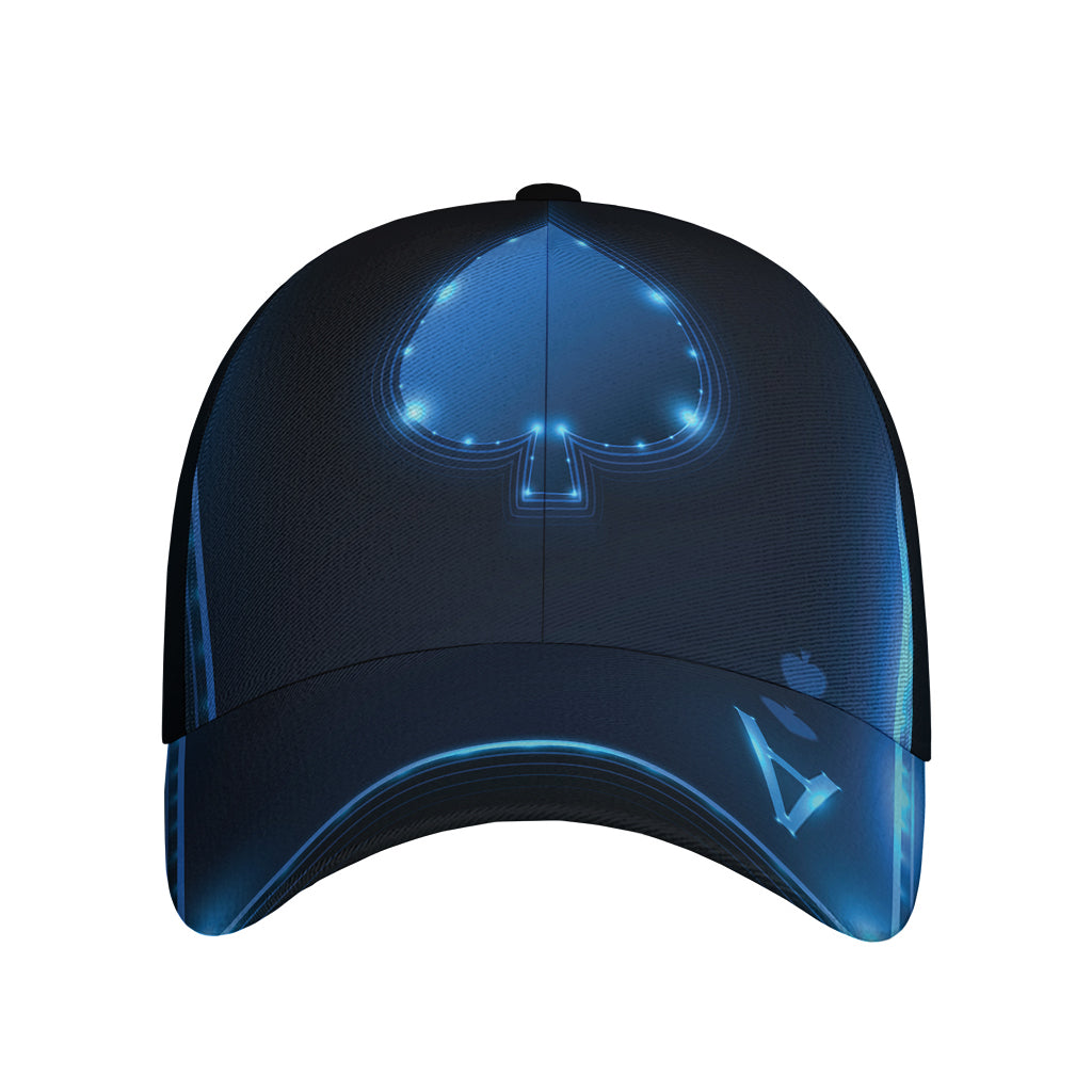 Blue Ace Card Print Baseball Cap