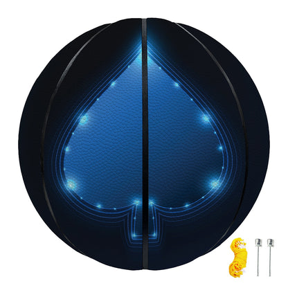 Blue Ace Card Print Basketball