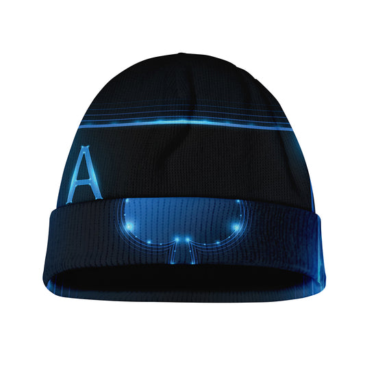 Blue Ace Card Print Beanie