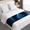 Blue Ace Card Print Bed Runner