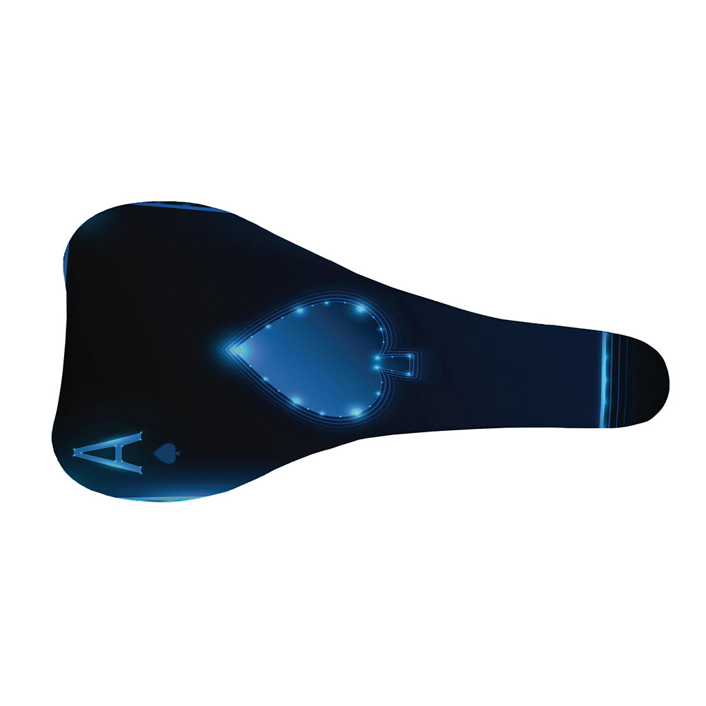 Blue Ace Card Print Bicycle Seat Cover