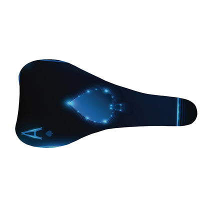 Blue Ace Card Print Bicycle Seat Cover