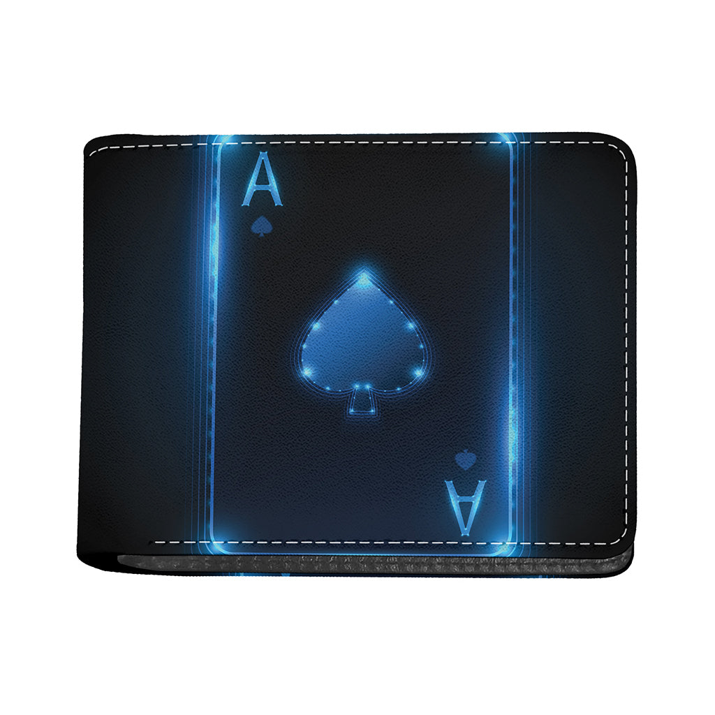 Blue Ace Card Print Bifold Wallet