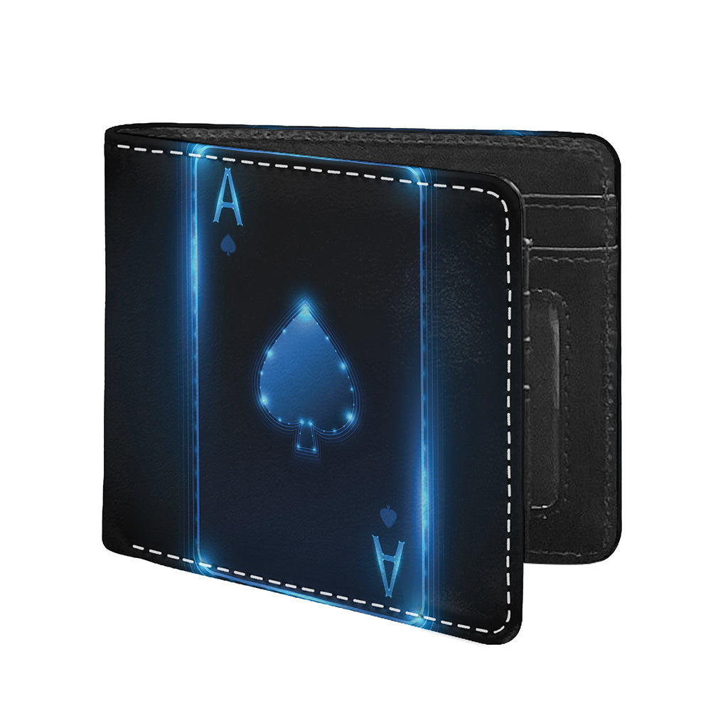 Blue Ace Card Print Bifold Wallet