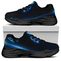 Blue Ace Card Print Black Chunky Shoes