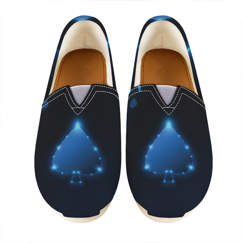Blue Ace Card Print Casual Shoes