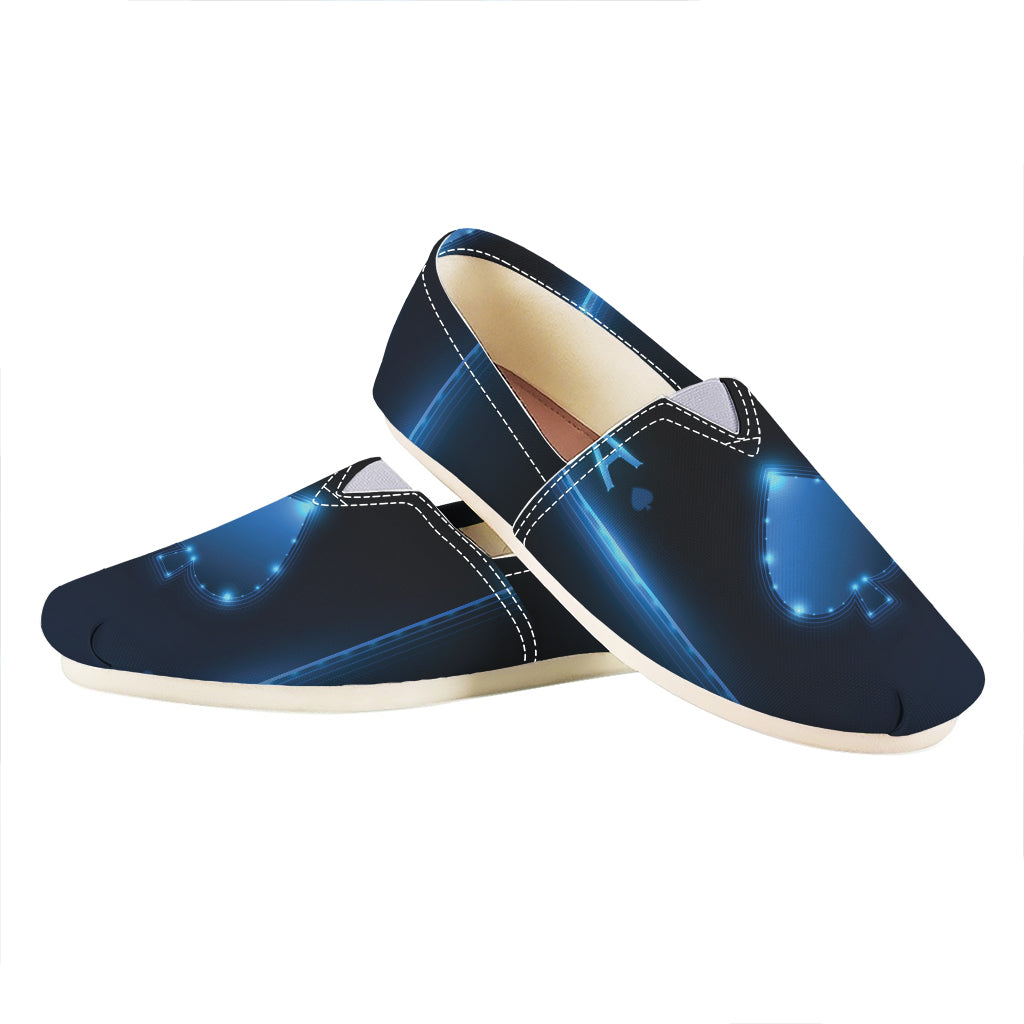 Blue Ace Card Print Casual Shoes