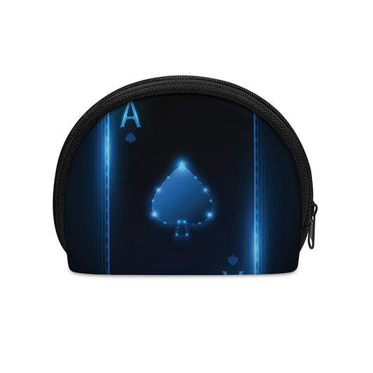Blue Ace Card Print Coin Purse