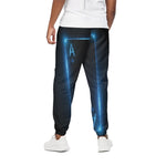 Blue Ace Card Print Cotton Pants