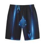 Blue Ace Card Print Cotton Shorts