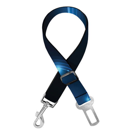 Blue Ace Card Print Dog Seat Belt