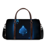 Blue Ace Card Print Duffle Bag