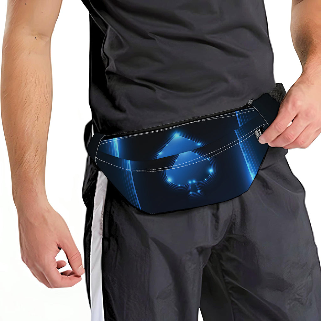 Blue Ace Card Print Fanny Pack