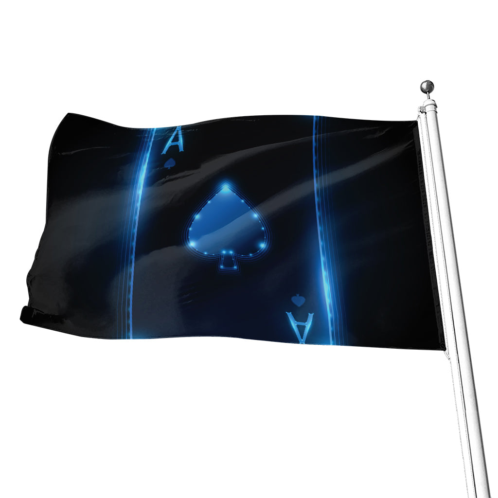 Blue Ace Card Print Flag