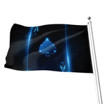 Blue Ace Card Print Flag