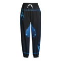 Blue Ace Card Print Fleece Lined Knit Pants