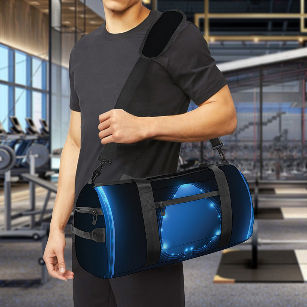 Blue Ace Card Print Gym Bag
