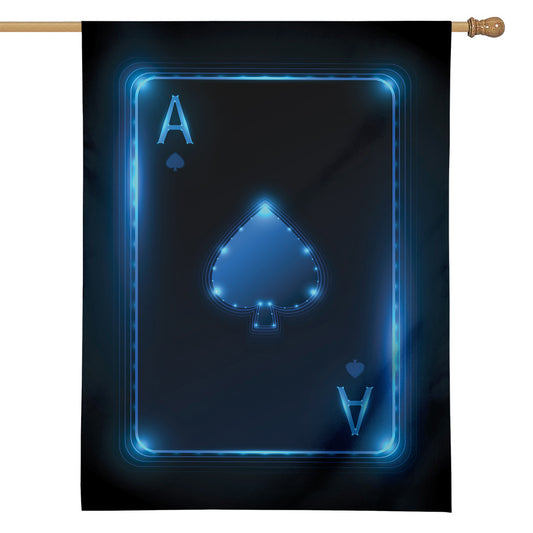 Blue Ace Card Print House Flag