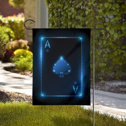 Blue Ace Card Print House Flag