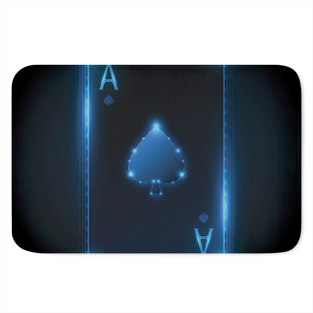 Blue Ace Card Print Indoor Door Mat
