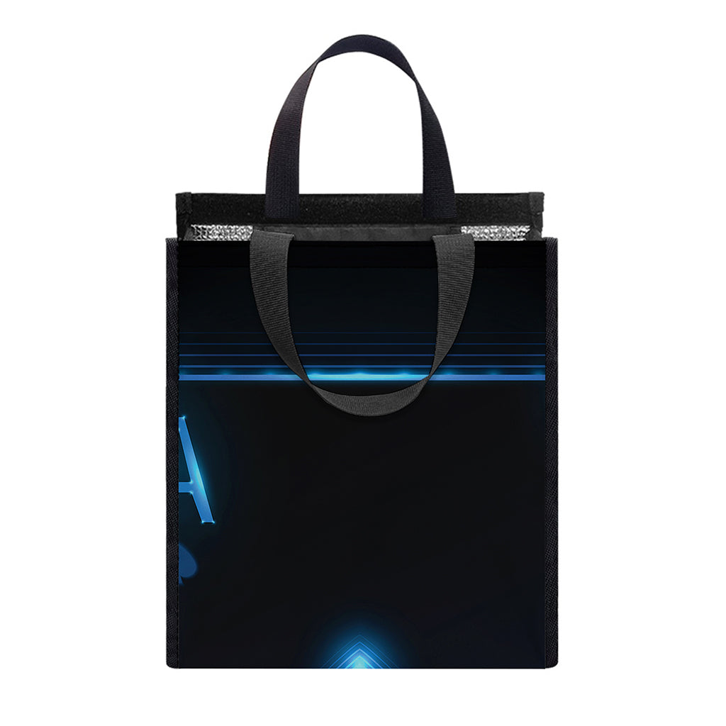 Blue Ace Card Print Insulated Lunch Tote