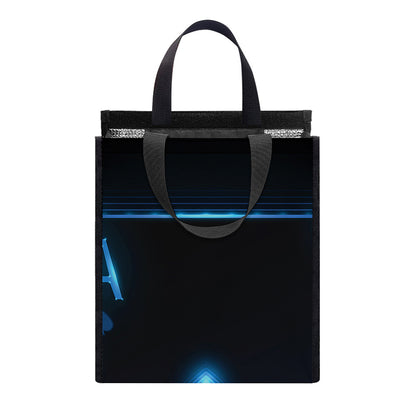 Blue Ace Card Print Insulated Lunch Tote