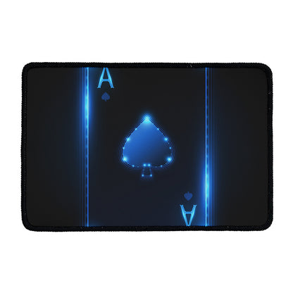 Blue Ace Card Print Kitchen Mat