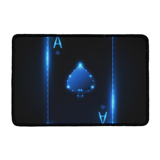 Blue Ace Card Print Kitchen Mat