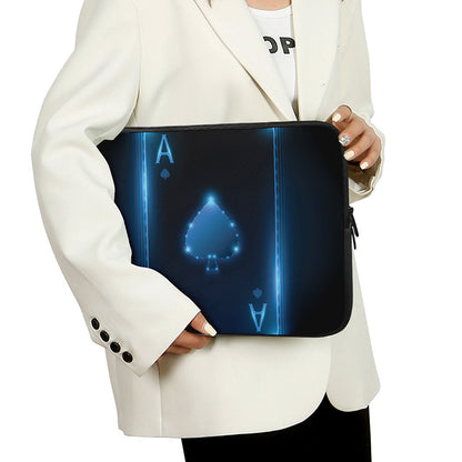 Blue Ace Card Print Laptop Sleeve