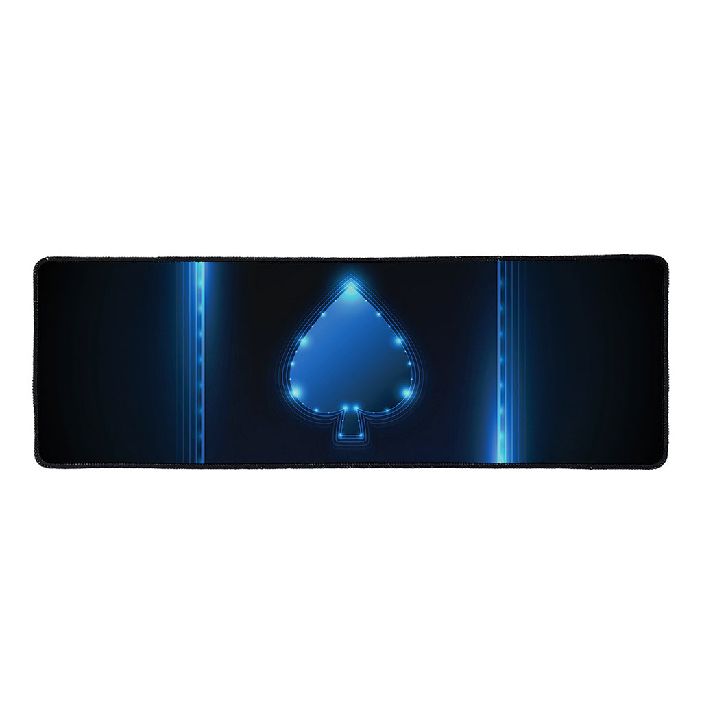 Blue Ace Card Print Long Kitchen Mat
