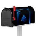 Blue Ace Card Print Mailbox Cover
