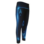 Blue Ace Card Print Men's Compression Pants